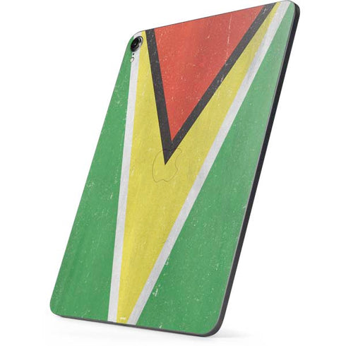 Guyana Flag Distressed Apple iPad Pro Skin